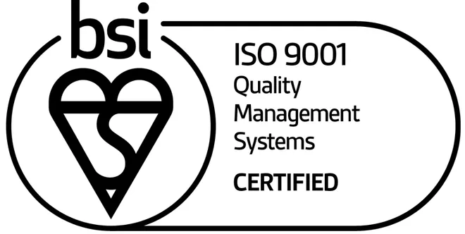 BSI ISO 9001 certification mark placeholder